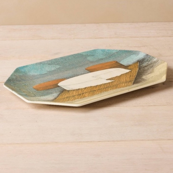 John Derian NWT Hexagon Melamine Cheese Serving Platter BPA-free 15"x10" - Picture 3 of 5